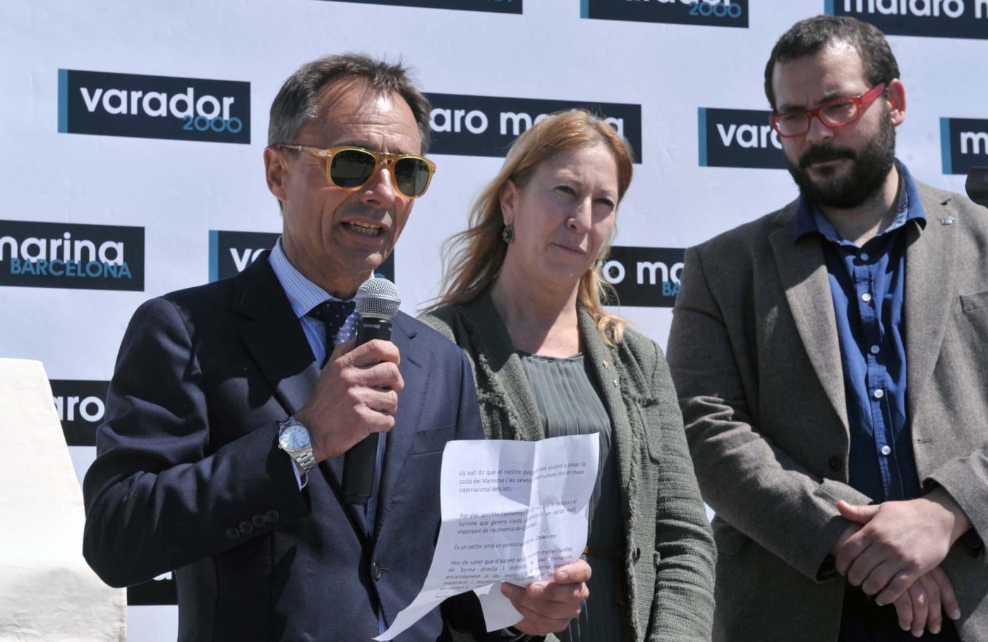 La consellera Neus Munté de la Generalitat de Cataluña, inauguró la base náutica para superyates Mataró Marina…